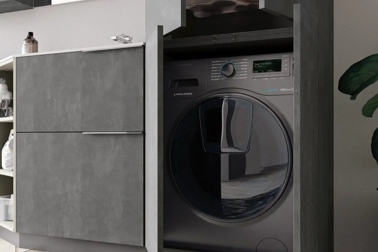 Seite: Waschmaschine im Bad – Perfekt integriert